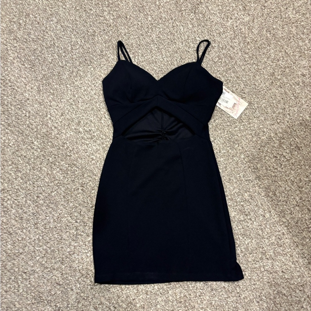 Honey and Rosie Blue Spaghetti Strap Bodycon Mini